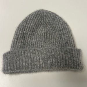 NAADAM Gray Ribbed Knit Hat